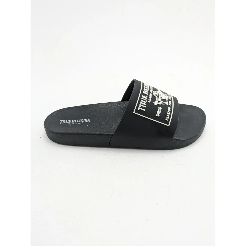 Mens True Religion World Tour Fashion For The Senses Black Sandals Size 11